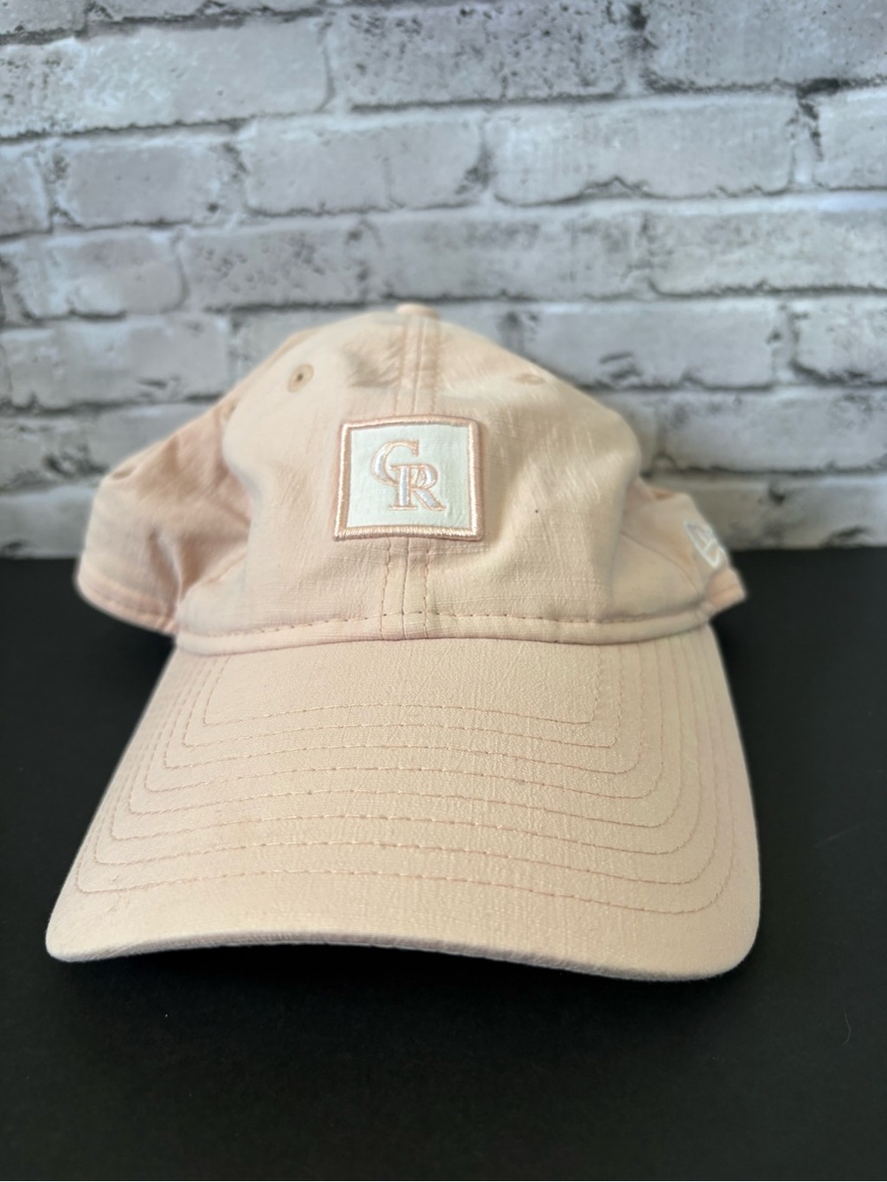Colorado Rockies Pink Dad Hat with Embroidered CR Logo
